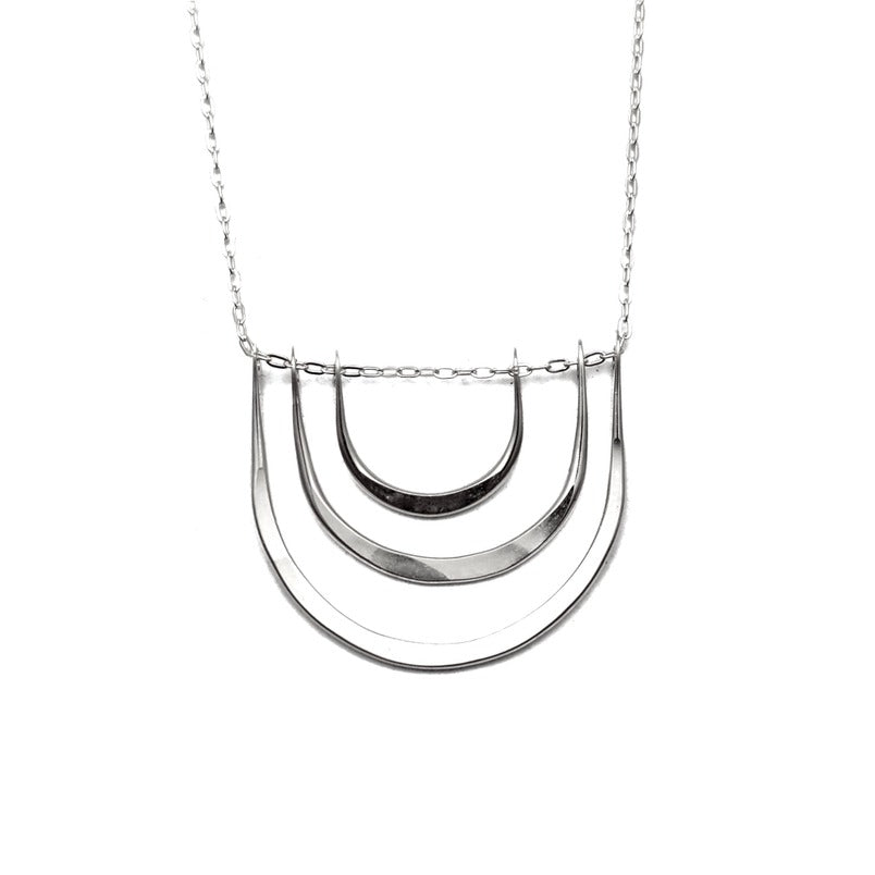 Carolyn Keys Handmade Jewelry - Triple Arc Necklace in Sterling Silver