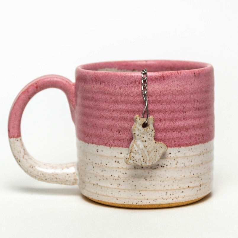 White Squirrel Clayworks Handmade Ceramic Charm Tea Infuser