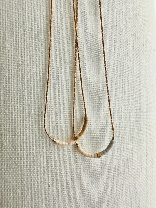 Minimalist Japanese Seed Bead Necklace