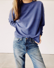 Hey Gang Boxy Sweatshirt in Navy