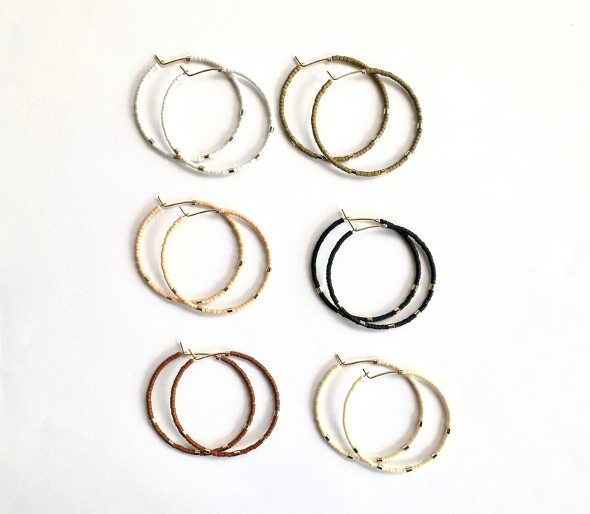 Minimalist Bold Bar hoops
