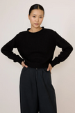 Laude the Label Rolled Neck Sweater - Black