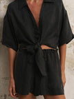 Lucid Flow Tie Shorts in Black