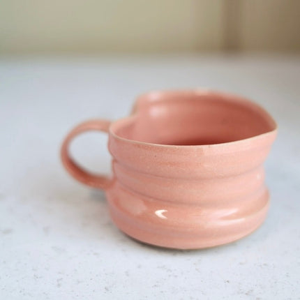 Handmade Heart-Shaped Tea & Espresso Mug in Rose - Limited Edition