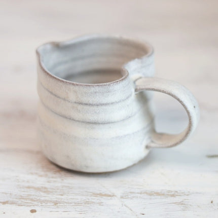 Handmade Heart-Shaped Tea & Espresso Mug - Cream