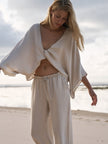 Lucid Flow Tie Pants in Sand