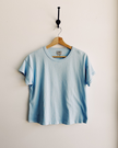 Hey Gang Boxy Tee in Light Blue