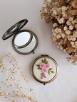 Quince Hand Embroidered Mirror Compact