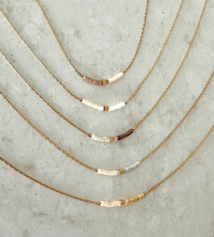 Minimalist Japanese Seed Bead Necklace