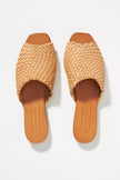 Either / Or Woven Leather Slide in Miel