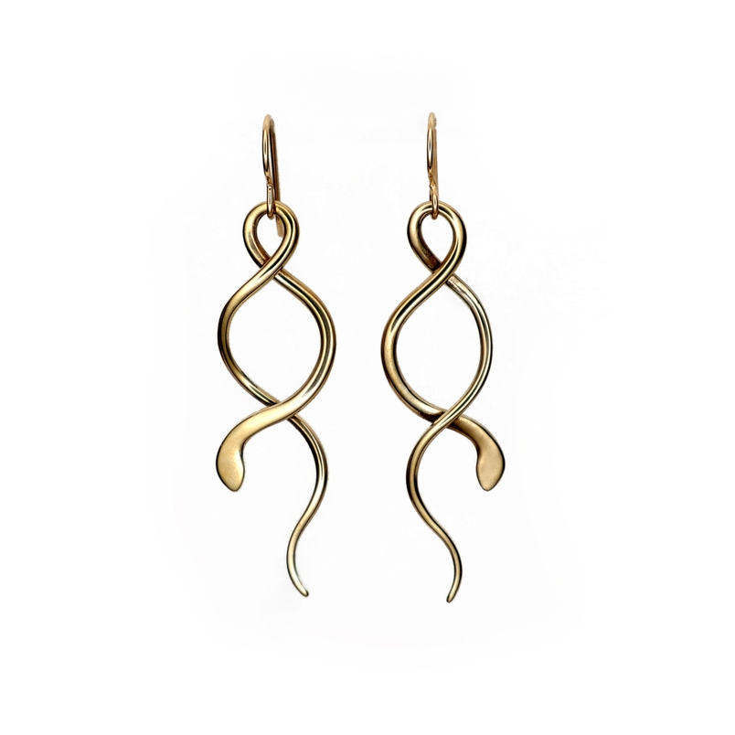Carolyn Keys Handmade Jewelry - Asp Earrings - Brass