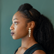Carolyn Keys Handmade Jewelry - Cloud Lina Earrings in Brass
