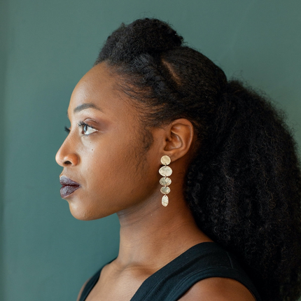 Carolyn Keys Handmade Jewelry - Cloud Lina Earrings in Brass