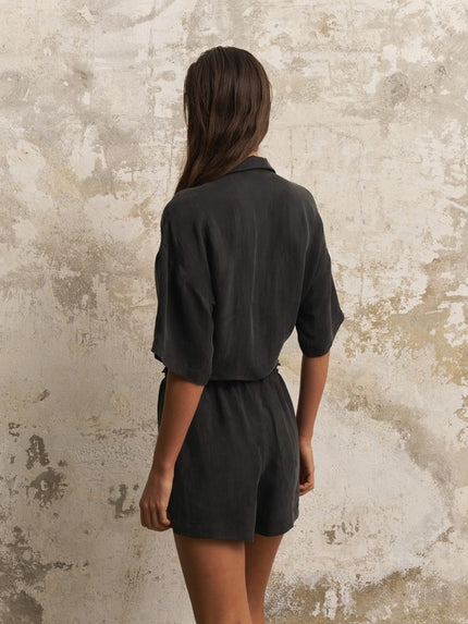 Lucid Flow Tie Shorts in Black