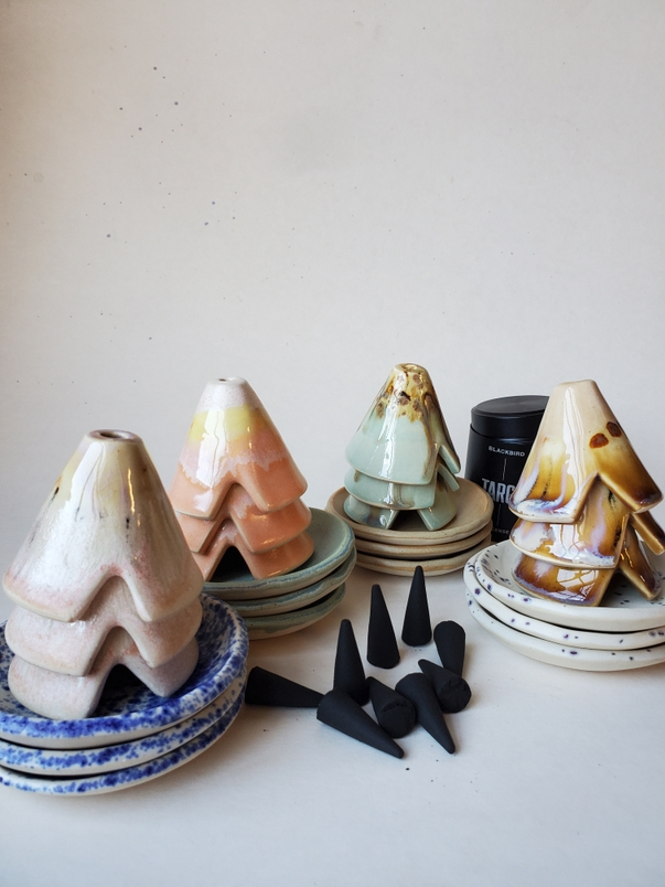 Curious Clay Incense Dishes