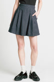 Trouble Skirt in Smoke Pinstripe