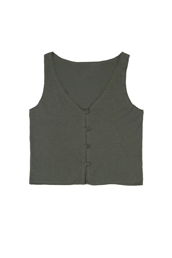 Jungmaven Anacapa Tank - Olive Green