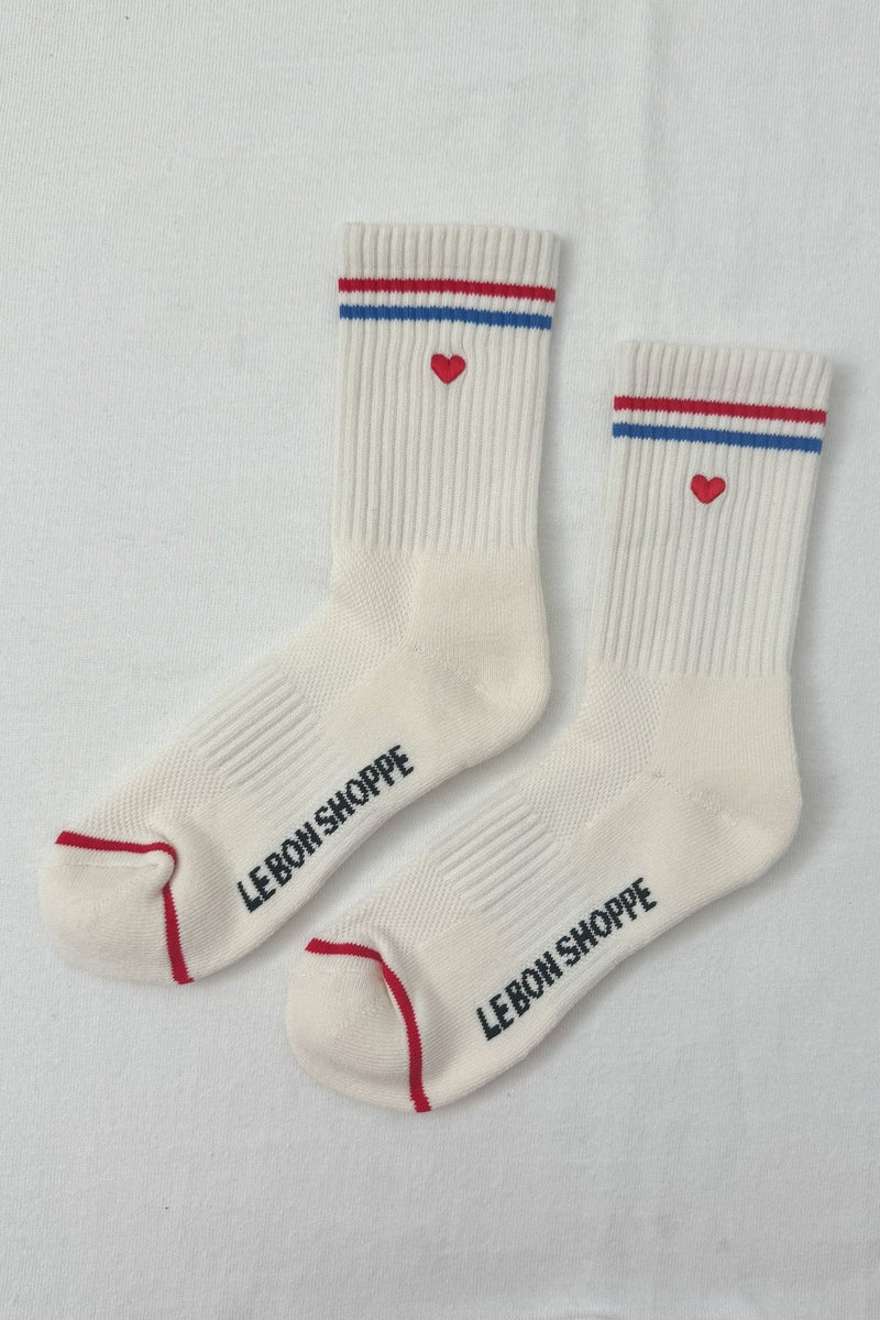 Le Bon Shoppe Embroidered Boyfriend Socks