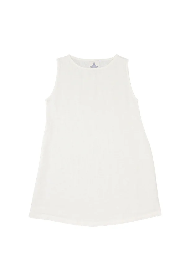 Jungmaven Baez Dress in Washed White