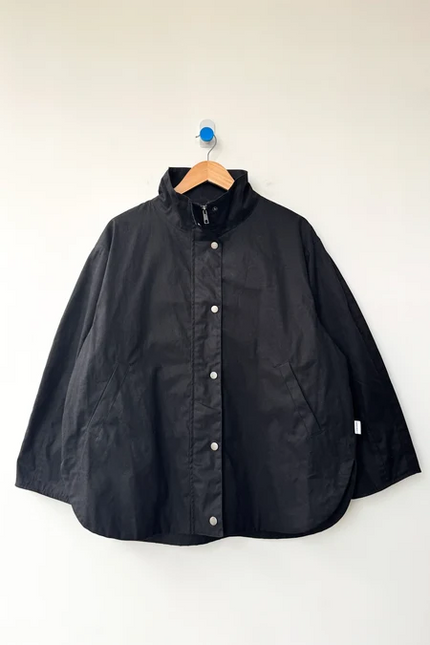Blair Waxed Cotton Jacket in Black