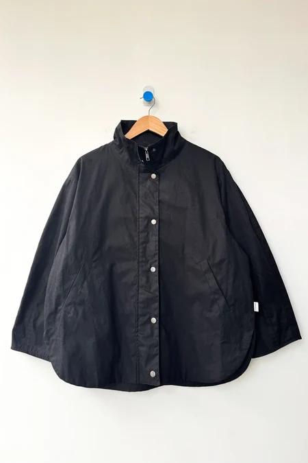 Blair Waxed Cotton Jacket in Black