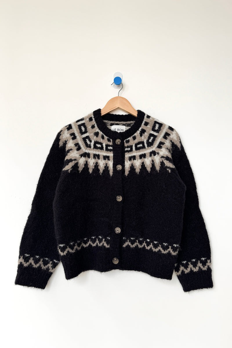 Le Bon Shoppe Alpaca Cabin Cardigan - Black
