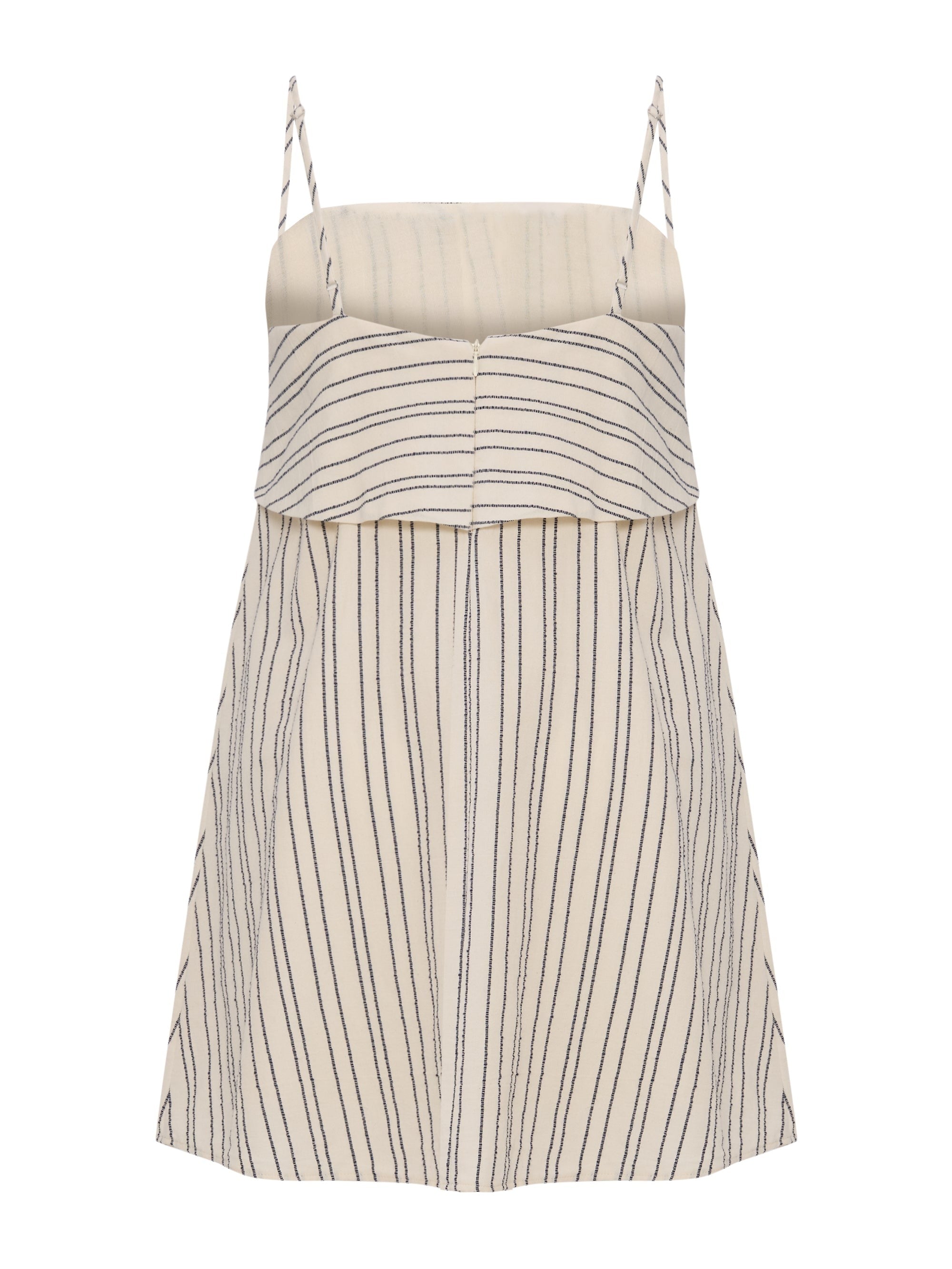 Pugila Stripes Turkish Cotton Mini Dress in Navy