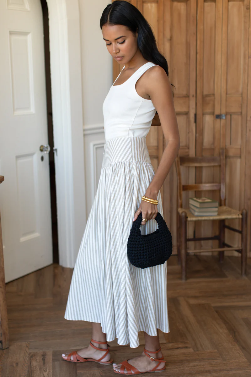 Emerson Fry Elina Skirt in Almond Stripe