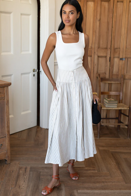 Emerson Fry Elina Skirt in Almond Stripe