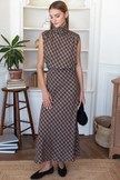 Bias Skirt in Cocoa Plaid