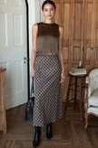 Bias Skirt in Cocoa Plaid