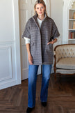 Wool/Cashmere Layering Jacket in Stewart Plaid Chestnut