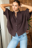 Mandarin Collar Top - Organic Cotton - Various Colors