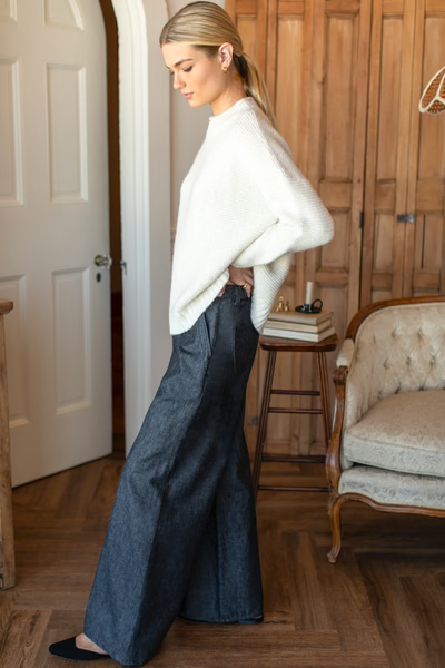 Tulip Trouser in Rinsed Black