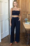 Emerson Fry Vacation Top in Midnight Linen