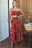 Emerson Fry Smocked Maxi Skirt in Pompeian Blooms
