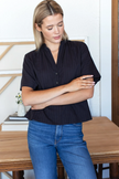 Artist Button Down in Midnight