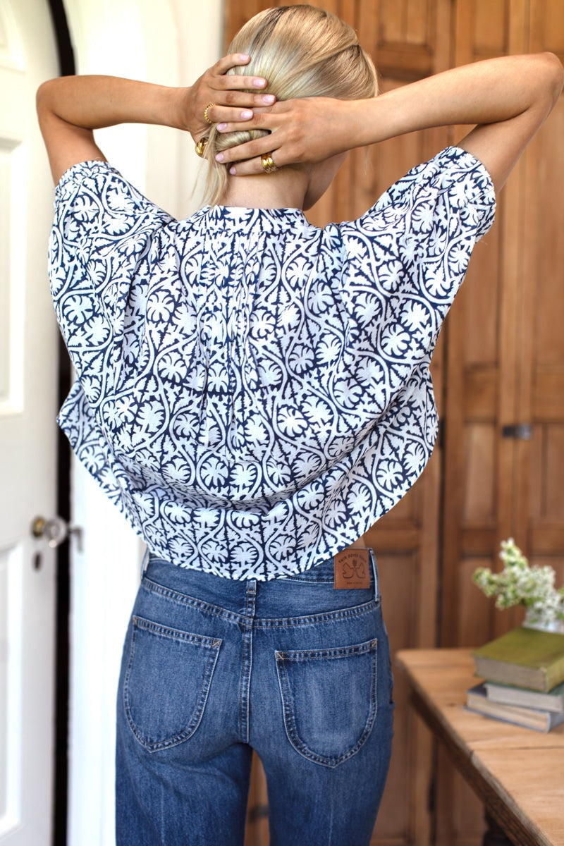 Emerson Fry Mandarin Collar Top - Organic Cotton - Various Colors
