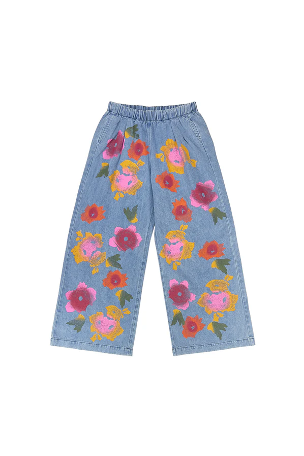Jungmaven Disco Pant - Floral Denim