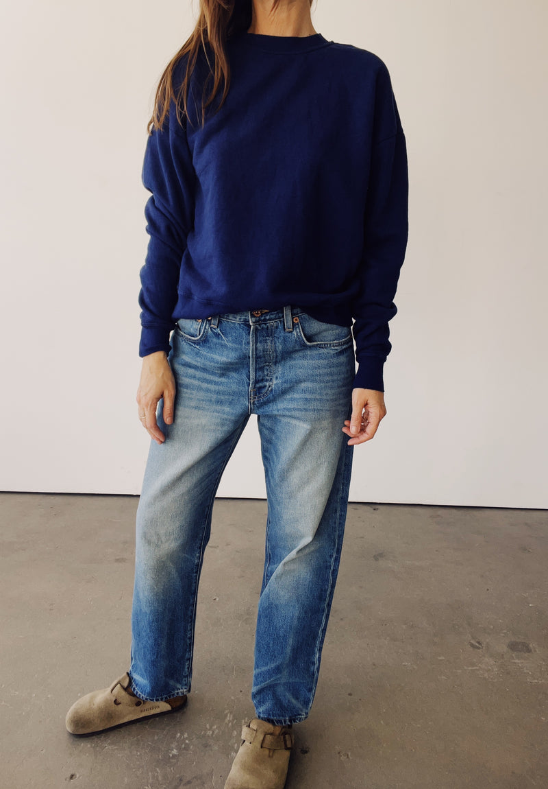 Hey Gang Boxy Sweatshirt in Midnight
