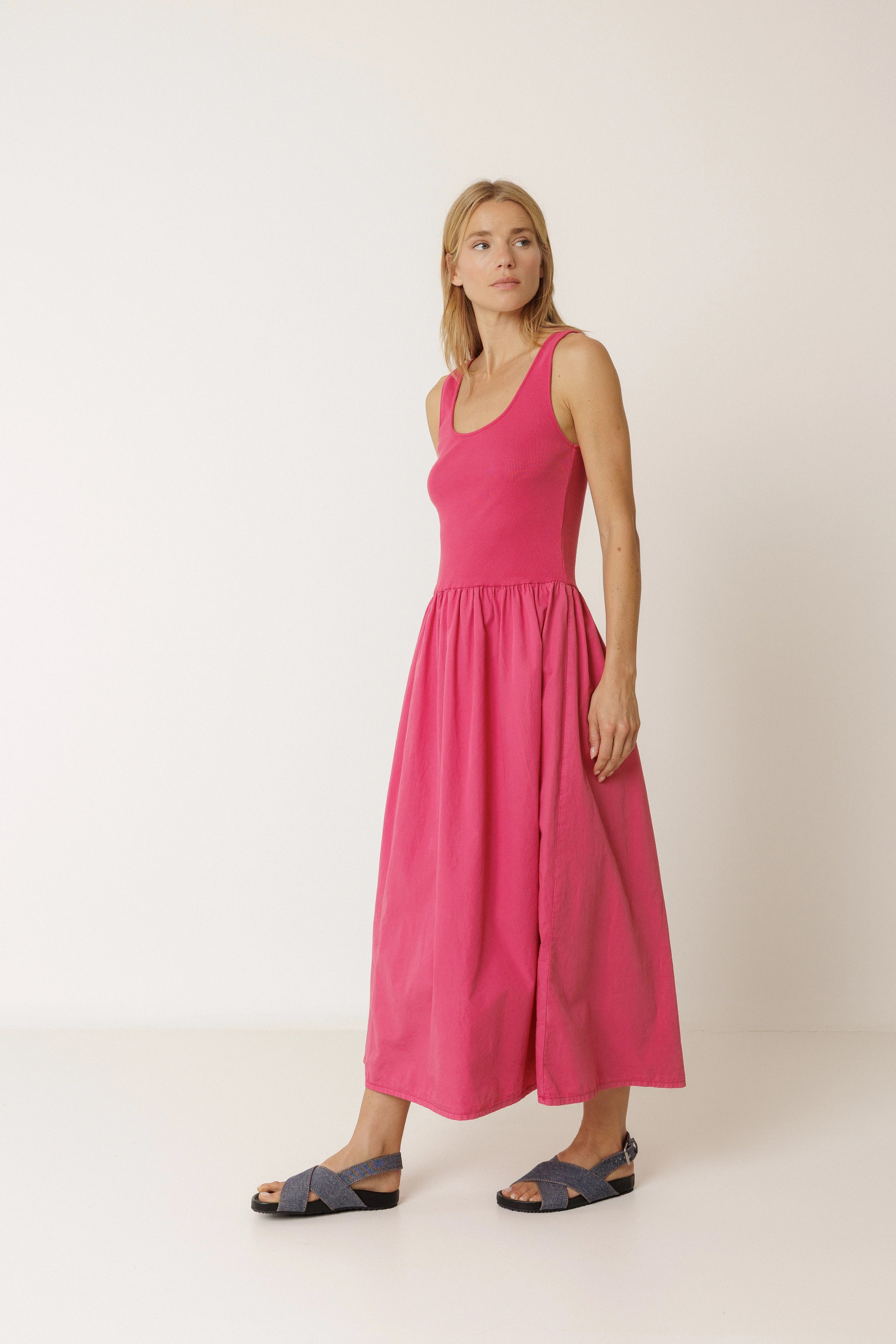 Indi & Cold Combination Poplin Dress
