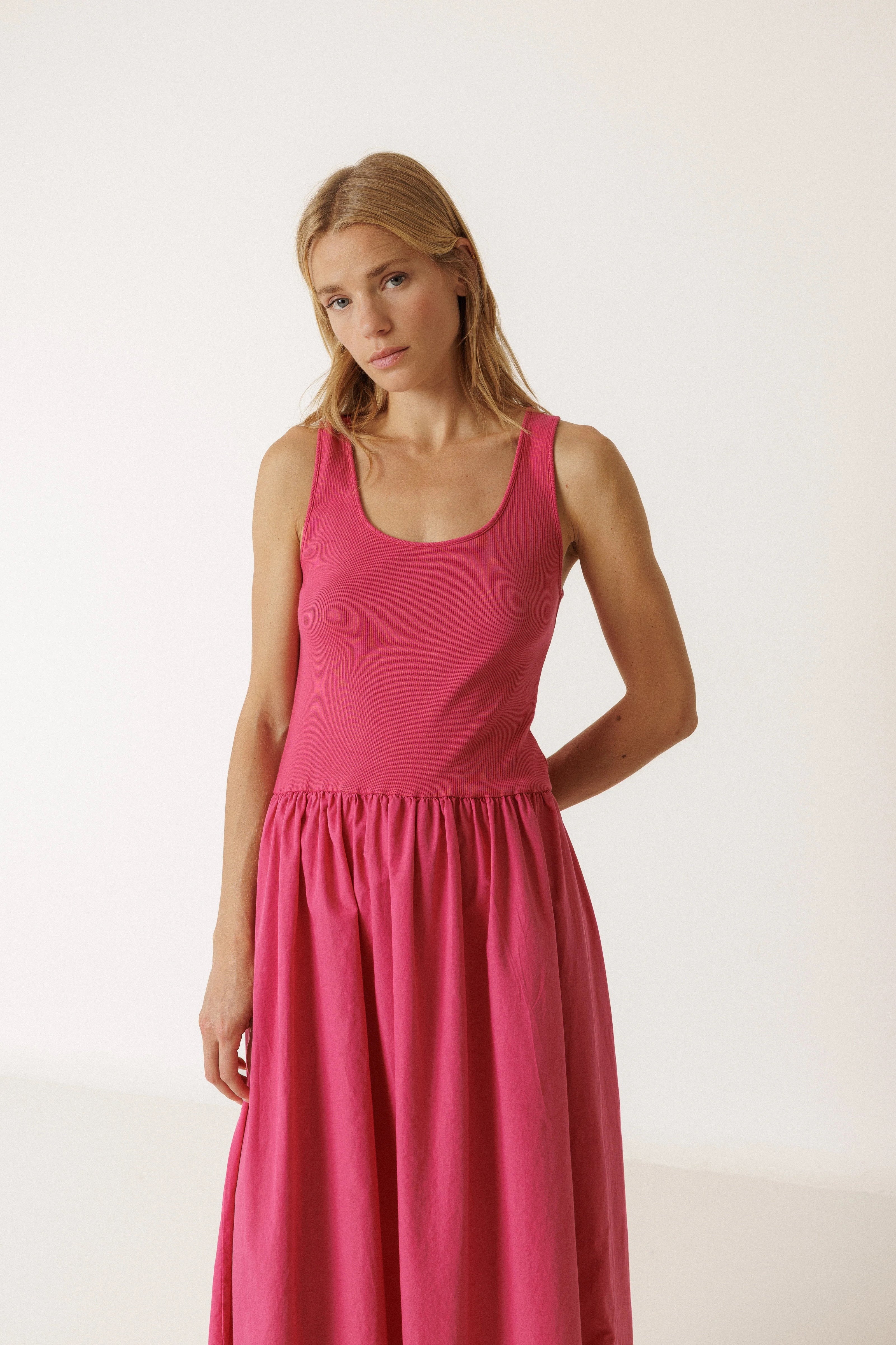 Indi & Cold Combination Poplin Dress