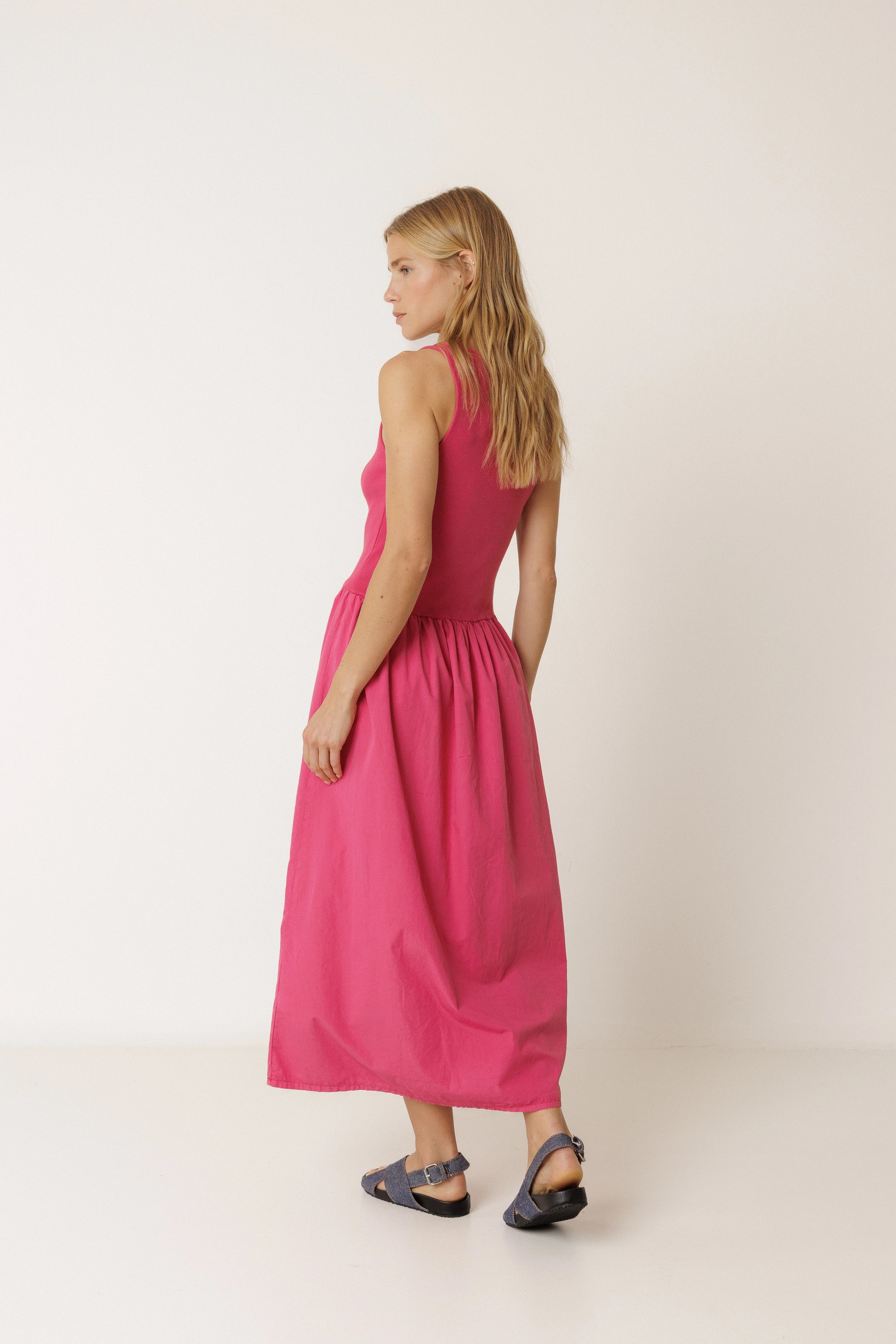 Indi & Cold Combination Poplin Dress