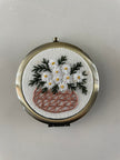 Quince Hand Embroidered Mirror Compact