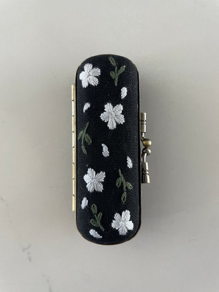 Quince Hand Embroidered Lipstick Case