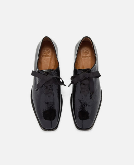 Coclico Jacobin Oxford in Patent with Grosgrain Ribbon
