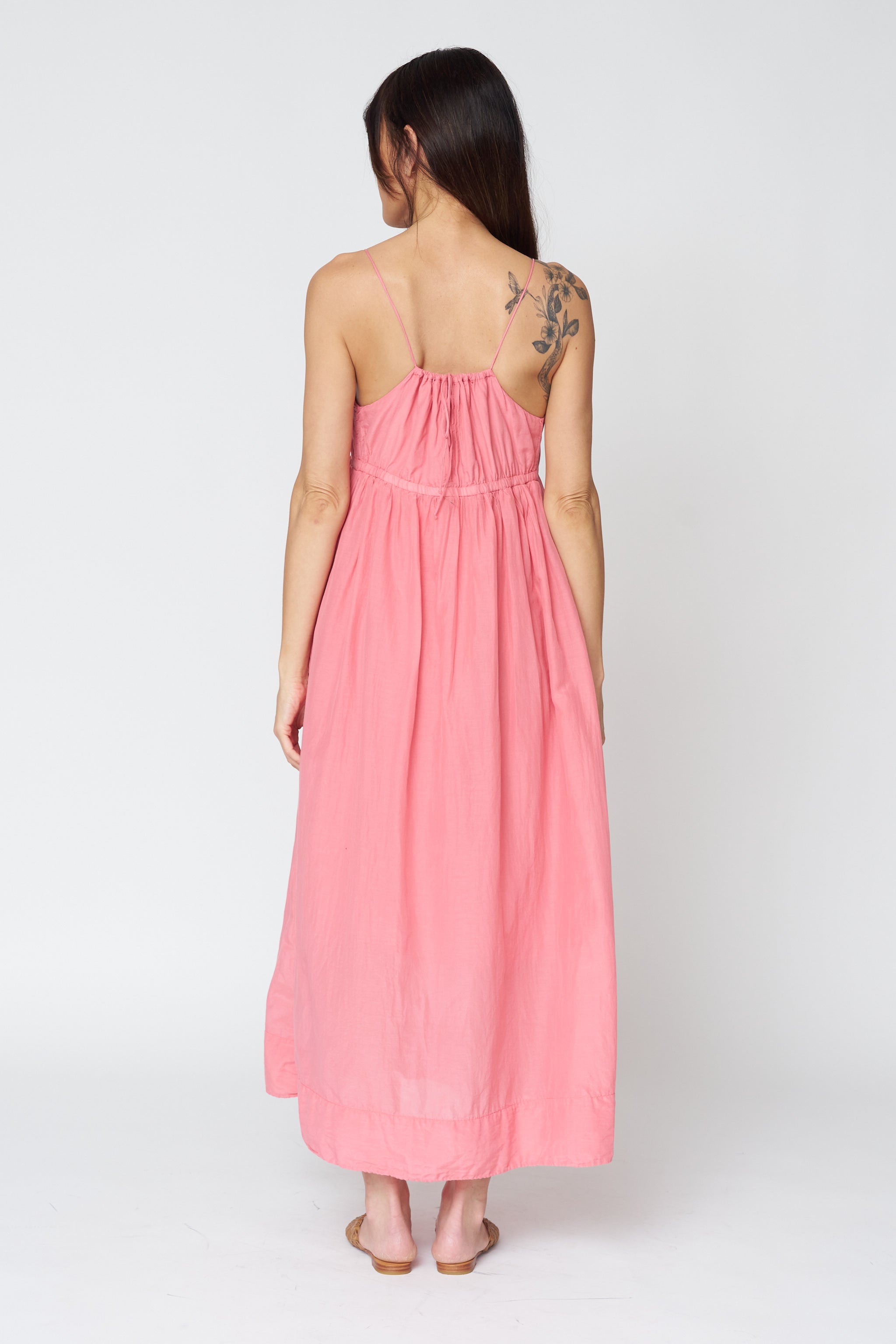 Eva Cotton-Silk Dress in Poppy