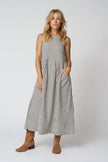 Tablier Stripe Cotton Pinafore Dress