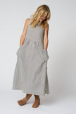 Tablier Stripe Cotton Pinafore Dress