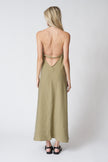 The Handloom Zoe Maxi Dress in Khaki Green